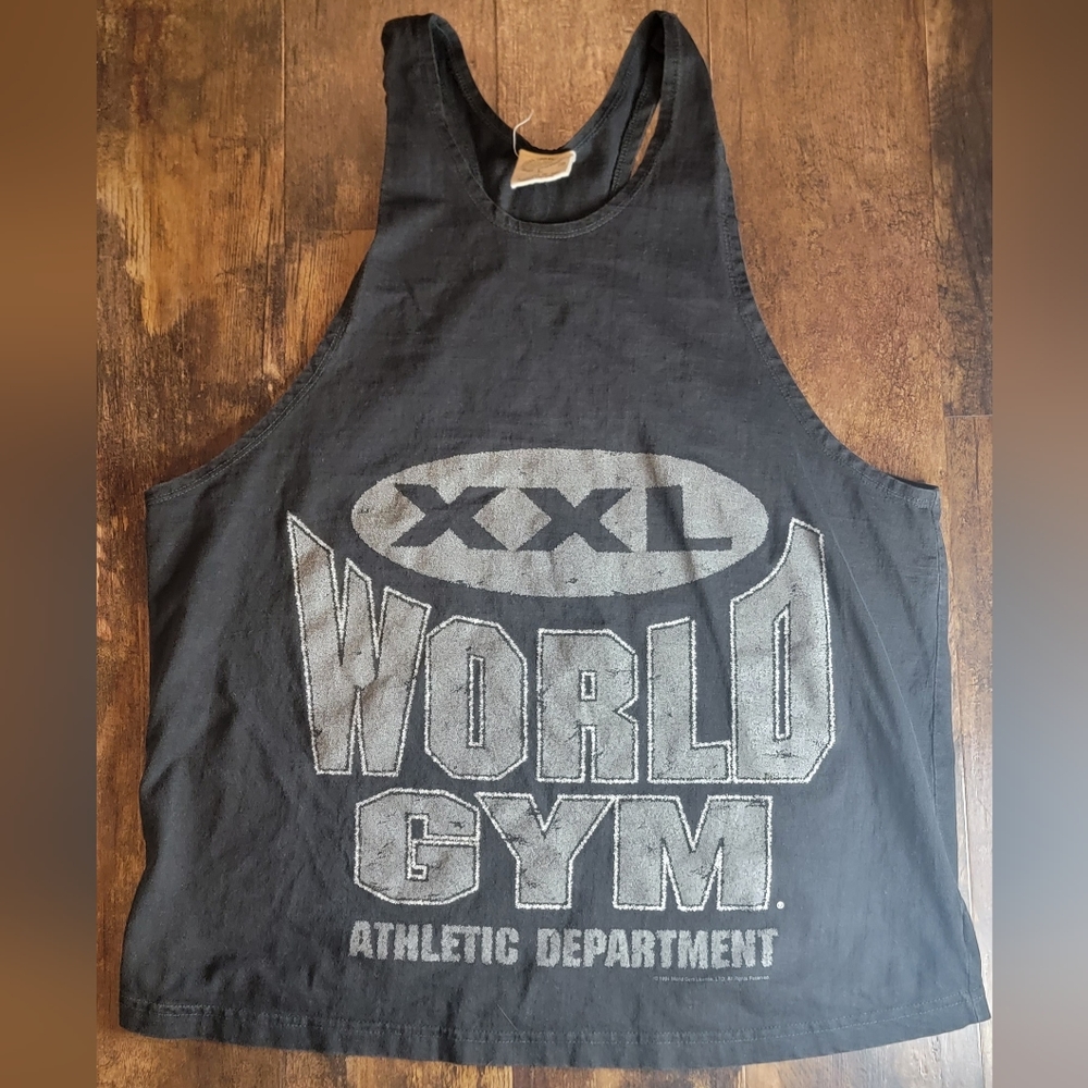 Vintage 1994 World Gym, Bodybuilding, Workout Muscle Tank Top, Made In USA
